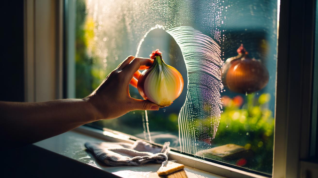 Achieve Crystal Clear Glass Using Onion: How saponin eliminates streaks fast