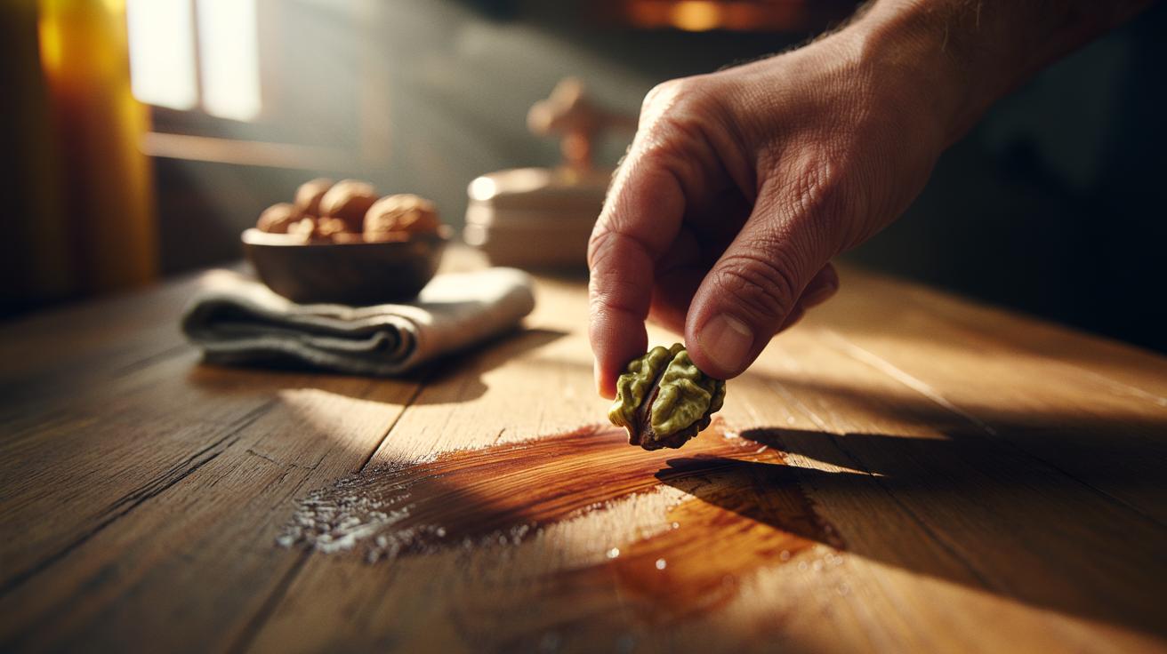 Erase Old Scars on Wood with a Walnut: How its natural oils restore surfaces quickly