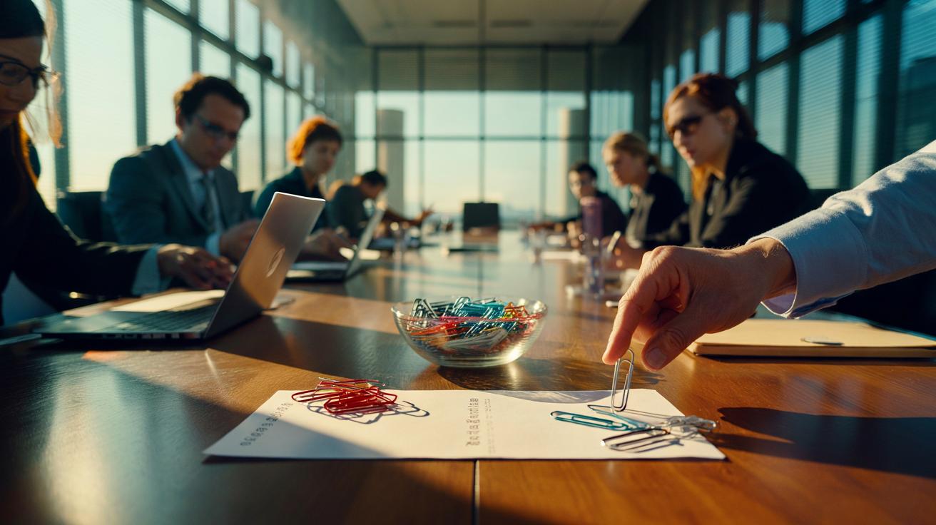 Paperclip Influence: How a tiny object taps into social proof at work meetings